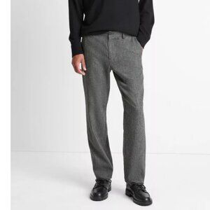 Vince Owen Classic Fit Wool Blend Tweed Trouser Size M Short